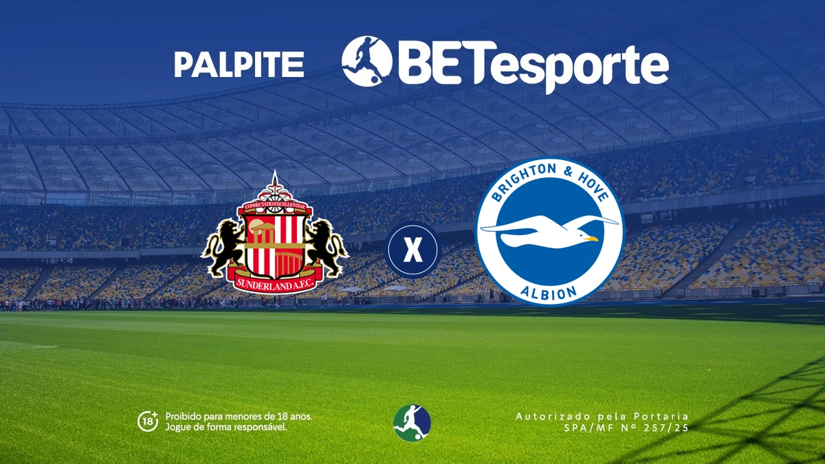 Palpite Sunderland x Brighton: análise, odds e dicas de apostas