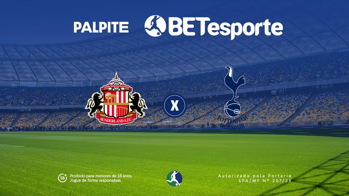 Palpite Sunderland x Tottenham: análise e odds na Premier League