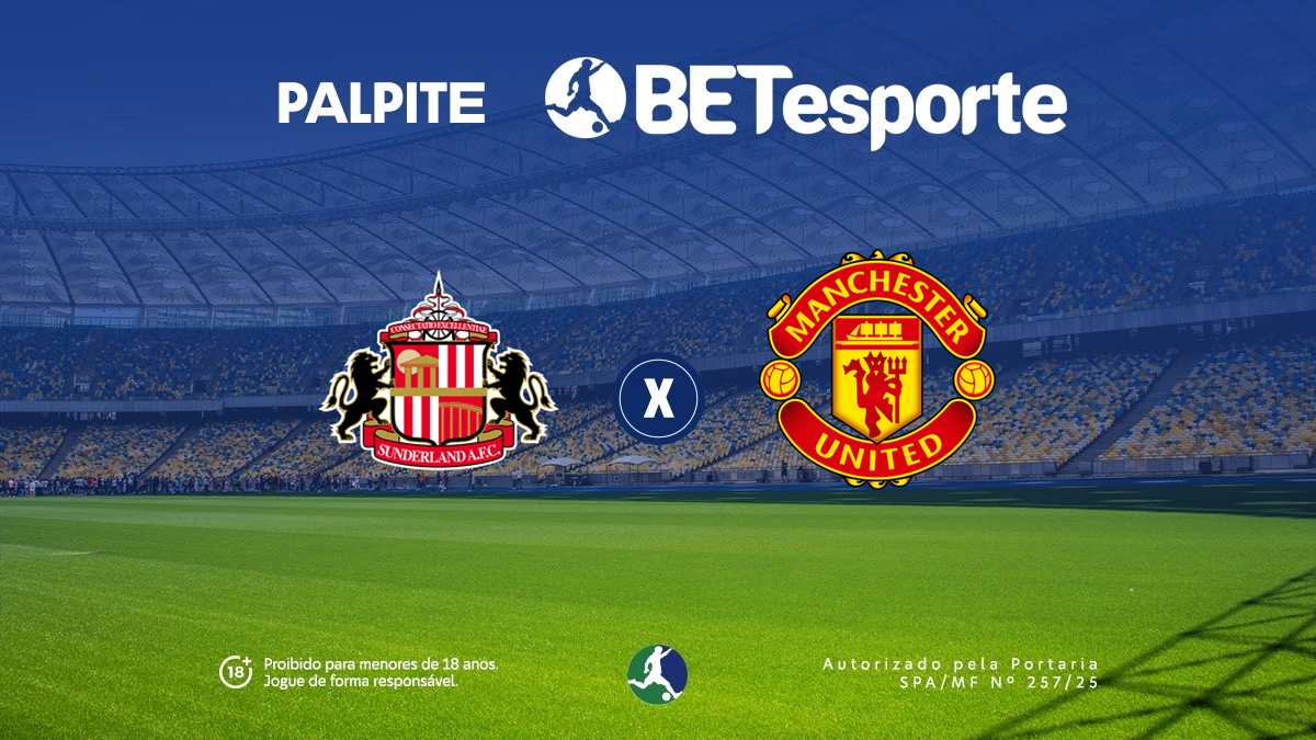 Palpite Sunderland x Manchester Utd: análise e odds da Premier League