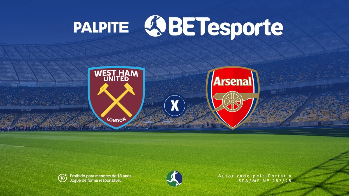 Palpite West Ham x Arsenal: análise e odds na Premier League